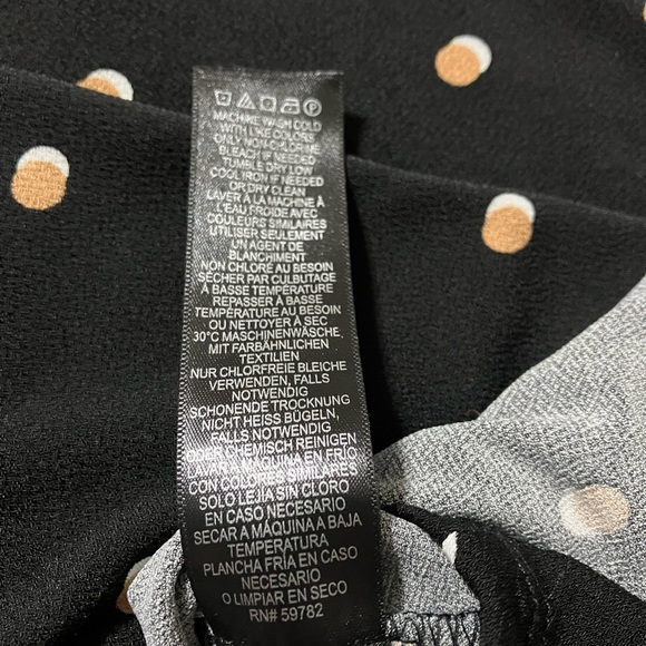 Adrianna Papell Black and Gold Short Sleeve Blouse - Picture 3 of 5